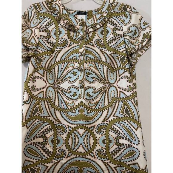 J. Crew Dress 100% Silk Size 6 Trastevere Shift Short Sleeve Crew Neck Classy - Picture 7 of 7